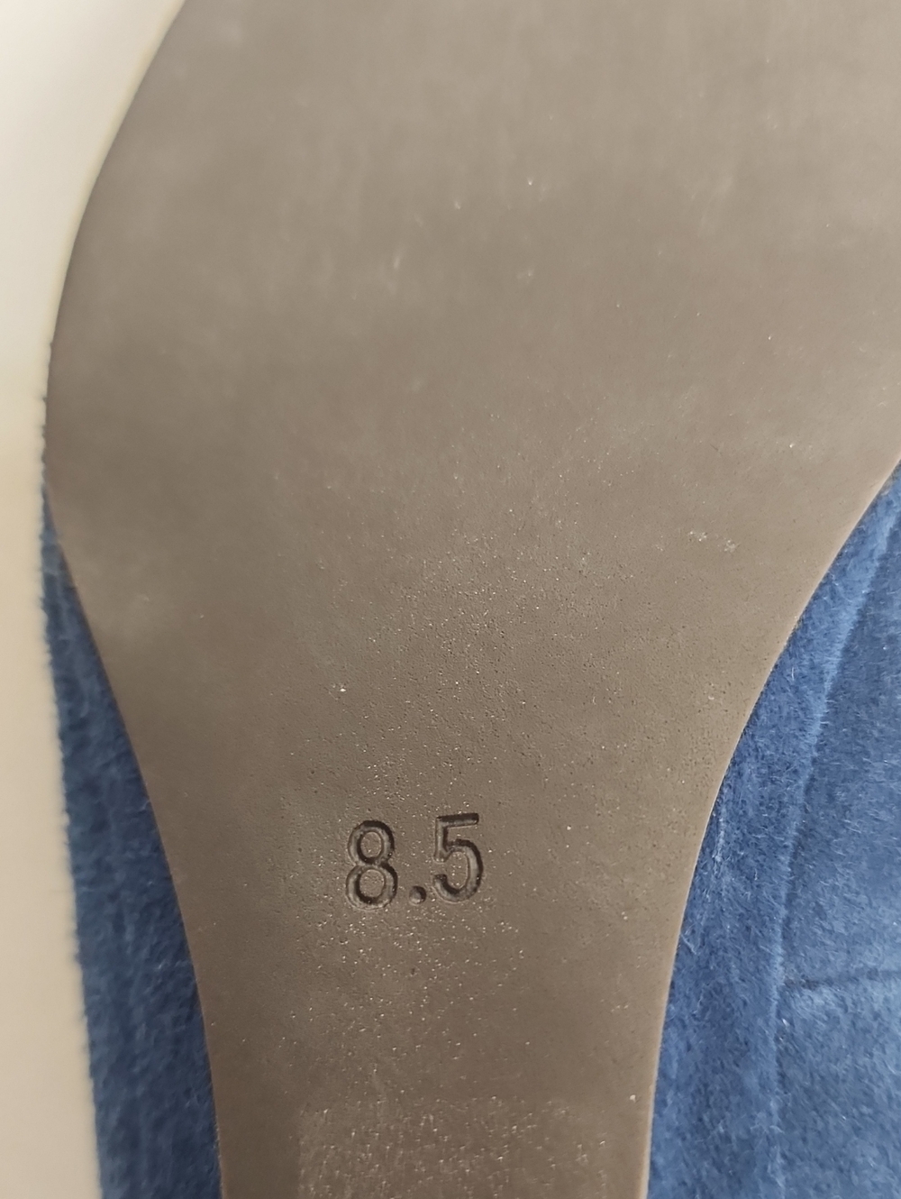 Jeffrey Campbell Deep Navy Suede Pointed Toe Flats with Leather Trim Size 8.5 - Picture 7 of 10